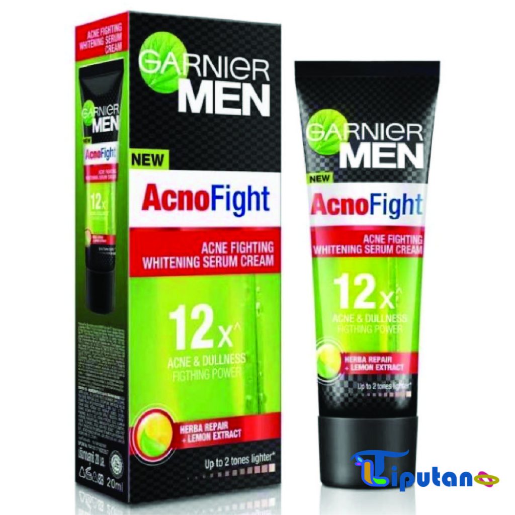 Men Acno Fight Acne Fighting Whitening Serum Garnier - TribunLiputan