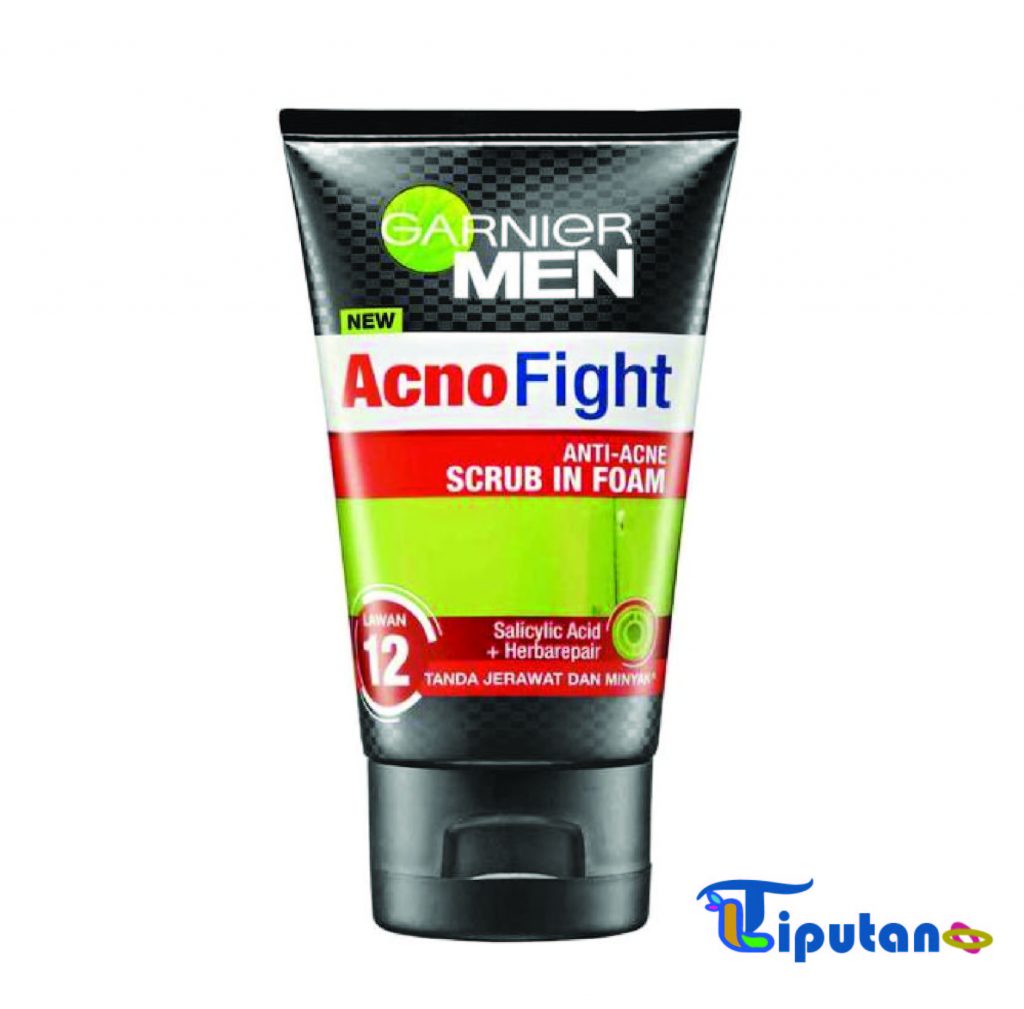 Men Acno Fight Anti-Acne Scrub in Foam Garnier - TribunLiputan