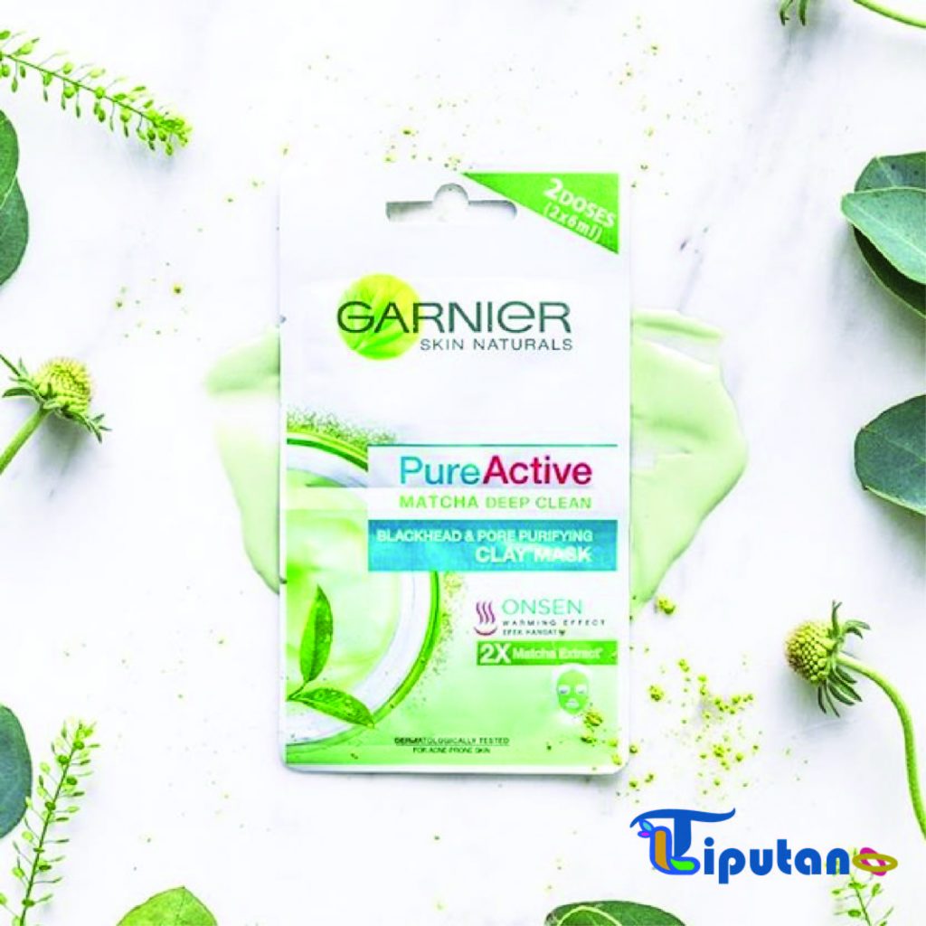 Pure Active Matcha Hot Spring Clay Mask Garnier - TribunLiputan